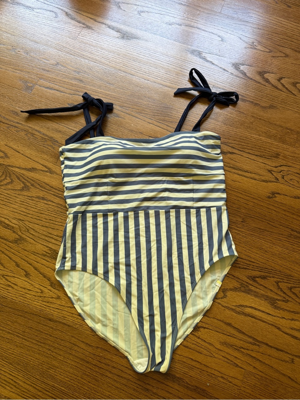 summersalt Blue and White Striped Tie-Shoulder One-Piece